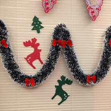 Load image into Gallery viewer, New 2M Christmas Garland Home Party Wall Door Decor Christmas Tree Ornaments Tinsel Strips with Bowknot Party Supplies
