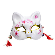 Load image into Gallery viewer, Fox Mask With Tassels&amp;Bell Non-toxic Cosplay Hand Painted 3D Fox Mask Costumes Props Accessories
