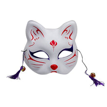 Load image into Gallery viewer, Fox Mask With Tassels&amp;Bell Non-toxic Cosplay Hand Painted 3D Fox Mask Costumes Props Accessories
