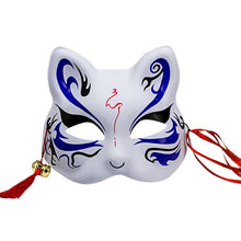 Load image into Gallery viewer, Fox Mask With Tassels&amp;Bell Non-toxic Cosplay Hand Painted 3D Fox Mask Costumes Props Accessories
