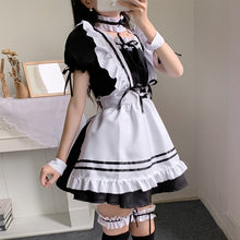 Load image into Gallery viewer, Black Cute Lolita Maid Costumes Girls Women Lovely Maid Cosplay Uniform Animation Show Japanese Outfit Dress Clothes
