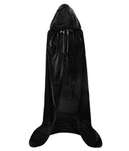 Load image into Gallery viewer, Halloween Costume Unisex Cosplay Death Cape Long Hooded Cloak Wizard Witch Medieval Cape S-XL Black White Red Coffee Blue
