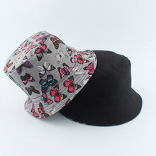 Load image into Gallery viewer, Fashion Korean Pink Cow Print Bucket Hat Women Reversible Fishing Cap Bob Chapeau Autumn Summer
