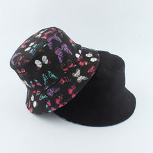 Load image into Gallery viewer, Fashion Korean Pink Cow Print Bucket Hat Women Reversible Fishing Cap Bob Chapeau Autumn Summer
