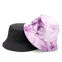 Load image into Gallery viewer, Tie-dyed fisherman hat double-sided double-sided hat avocado zebra cow print foldable outdoor sun hat fisherman hat
