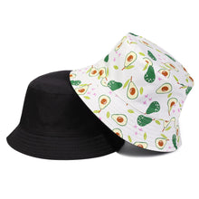 Load image into Gallery viewer, Tie-dyed fisherman hat double-sided double-sided hat avocado zebra cow print foldable outdoor sun hat fisherman hat
