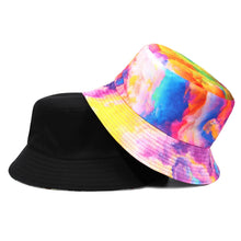 Load image into Gallery viewer, Tie-dyed fisherman hat double-sided double-sided hat avocado zebra cow print foldable outdoor sun hat fisherman hat
