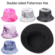 Load image into Gallery viewer, Tie-dyed fisherman hat double-sided double-sided hat avocado zebra cow print foldable outdoor sun hat fisherman hat
