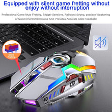 Load image into Gallery viewer, 2021 Silent Wireless Mouse Rechargeable 2.4G Gaming Mouse 1600 DPI 7 Buttons LED Backlight USB Optical  Mouse For PC Laptop
