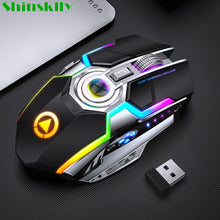 Load image into Gallery viewer, 2021 Silent Wireless Mouse Rechargeable 2.4G Gaming Mouse 1600 DPI 7 Buttons LED Backlight USB Optical  Mouse For PC Laptop
