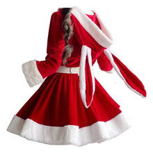 Load image into Gallery viewer, Women Christmas Xmas Lady Santa Claus Cosplay Costume Sexy Lingerie Winter Long Sleeve Red Dress Maid Bunny Girl Uniform
