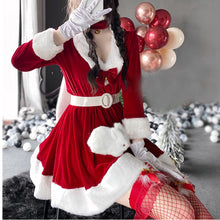 Load image into Gallery viewer, Women Christmas Xmas Lady Santa Claus Cosplay Costume Sexy Lingerie Winter Long Sleeve Red Dress Maid Bunny Girl Uniform
