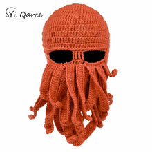 Load image into Gallery viewer, Handmade Tentacle Octopus Pure cotton Hat Balaclava Cap Winter Warm Hat Skullies Beanies for Men's Best Christmas Gift
