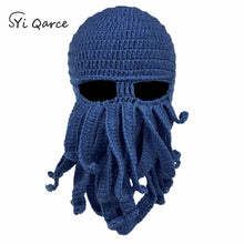 Load image into Gallery viewer, Handmade Tentacle Octopus Pure cotton Hat Balaclava Cap Winter Warm Hat Skullies Beanies for Men's Best Christmas Gift

