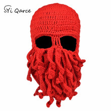 Load image into Gallery viewer, Handmade Tentacle Octopus Pure cotton Hat Balaclava Cap Winter Warm Hat Skullies Beanies for Men's Best Christmas Gift
