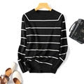 Load image into Gallery viewer, 2023 Autumn Winter Long Sleeve Striped Pullover Women Sweater Knitted Sweaters O-Neck Tops Korean Pull Femme Jumper
