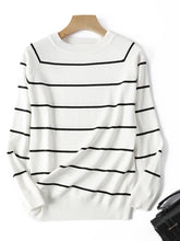 Load image into Gallery viewer, 2023 Autumn Winter Long Sleeve Striped Pullover Women Sweater Knitted Sweaters O-Neck Tops Korean Pull Femme Jumper
