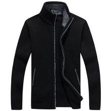 Load image into Gallery viewer, 2023 Autumn Winter Men's Sweater Coat Faux Fur Wool Sweater Jackets Men Zipper Knitted Thick Coat Warm Casual Knitwear Cardigan
