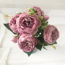 Load image into Gallery viewer, 3pcs Rose Peony Artificial Silk Flowers Small bouquet flores Home Party Spring Wedding Decoration  Fake Flower
