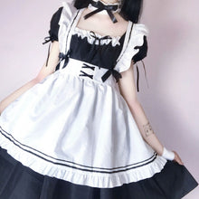 Load image into Gallery viewer, 2023 Black Cute Lolita Maid Costumes Girls Women Lovely Maid Cosplay Costume Animation Show Japanese Outfit Dress Clothes
