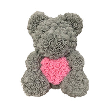 Load image into Gallery viewer, 40cm Rose Bear Heart Artificial Flower Rose Teddy Bear For Women Valentine's Wedding Birthday Christmas Gift
