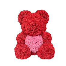 Load image into Gallery viewer, 40cm Rose Bear Heart Artificial Flower Rose Teddy Bear For Women Valentine's Wedding Birthday Christmas Gift
