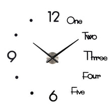 Load image into Gallery viewer, Wall Clock  Fashion   big size   mirror sticker  brief living decor meetting room   Modern Design Silent Acrylic
