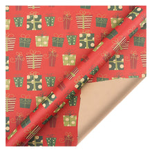 Load image into Gallery viewer, 2pcs Christmas Kfrat Wrapping Paper Wedding Craft Paper Floral Christmas Gift Wrapping Paper Home Decoration Xmas Wrap Paper
