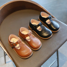 Load image into Gallery viewer, Girls Shoes Basic Mary Janes Kids Shoes Flats Baby Toddlers Anti-slippery Casual Shoes For Kid Leather Shoes Black
