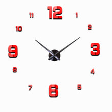 Load image into Gallery viewer, Wall Clock  Modern Design Large   Mirror Stickers Living Room Home Decor
