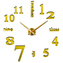 Load image into Gallery viewer, Wall Clock  Modern Design Large   Mirror Stickers Living Room Home Decor
