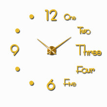 Load image into Gallery viewer, Wall Clock  Modern Design Large   Mirror Stickers Living Room Home Decor
