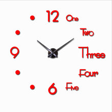 Load image into Gallery viewer, Wall Clock  Modern Design Large   Mirror Stickers Living Room Home Decor
