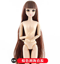 Load image into Gallery viewer, 2023 New 30cm Fashion Doll 1/6 BJD Dolls Body Make-up 3D Eyes Long Wig Hair Beautiful Princess Baby Girl Dolls DIY Toy for Girls

