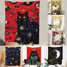 Load image into Gallery viewer, 2023 New Cat Coven Tapestry Printed Witchcraft Hippie Wall Hanging Bohemian Wall Tapestry Mandala Wall Art Aesthetic Room Decor
