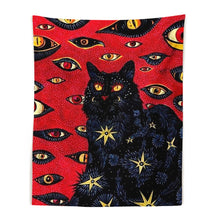 Load image into Gallery viewer, 2023 New Cat Coven Tapestry Printed Witchcraft Hippie Wall Hanging Bohemian Wall Tapestry Mandala Wall Art Aesthetic Room Decor
