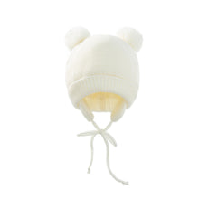 Load image into Gallery viewer, Cute Knitted Pompom Baby Hat Gloves Cap Thick Warm Girl/Boy Hat Gloves Beanie Winter Ear Warm Kids Hat Baby Bonnet Muts

