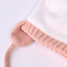 Load image into Gallery viewer, Cute Knitted Pompom Baby Hat Gloves Cap Thick Warm Girl/Boy Hat Gloves Beanie Winter Ear Warm Kids Hat Baby Bonnet Muts
