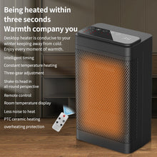 Load image into Gallery viewer, 2023 Newest Electric Heater Portable Desktop Mini PTC Heaters Household Fast Heat Radiator Remote Control Silent Warmer Machine
