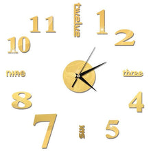 Load image into Gallery viewer, Wall Clock     Mirror Wall Stickers Fashion Living Room  Clocks Sticker
