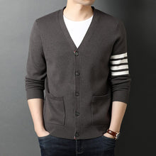 Load image into Gallery viewer, 2023 Top Grade New Autum Winter   Fashion Knitted Men Cardigan Sweater Black Korean Casual Coats Jacket Mens Clothing S-3XL
