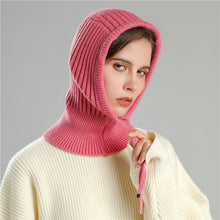 Load image into Gallery viewer, 2023 Women Winter Knitted Cap Pullover Lady Balaclava Hat Warm Ring Scarf Woolen Yarn Beanie Outdoor Snood Collar Muffler
