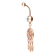 Load image into Gallery viewer, Dreamcatcher Zircon Navel Ring Navel Stud Piercing Jewelry
