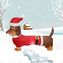 Load image into Gallery viewer, Inflation Model 1.5 M Sausage Dog Light Inflatable Christmas Decorations Arrangement
