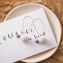 Load image into Gallery viewer, Autumn  Winter Earrings New Trendy Wool Ball Earrings Plush Autumn and Winter Women's Temperamental Earrings
