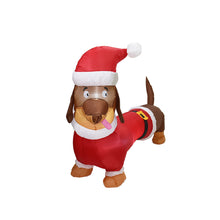 Load image into Gallery viewer, Inflation Model 1.5 M Sausage Dog Light Inflatable Christmas Decorations Arrangement
