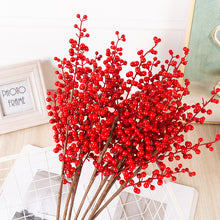 Load image into Gallery viewer, Fortune Fruit Red Berry Rich Fruit New Year Christmas Living Room Home Decoration Flower Arrangement Small Holly Bouquet
