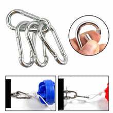 Load image into Gallery viewer, 20Pcs Mini Alloy Spring Carabiner Snap Hook Carabiner Clip Keychain EDC Survival Outdoor Camping Tools Silver Size 40*20*3.6mm
