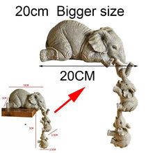 Load image into Gallery viewer, 20cm Elephant Holding Baby Elephant Resin Crafts Cute Elephant Figurines Home Furnishing Gift Home Decoration Home Decor
