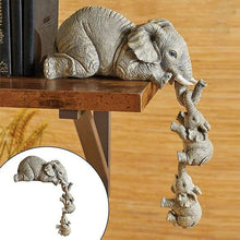 Load image into Gallery viewer, 20cm Elephant Holding Baby Elephant Resin Crafts Cute Elephant Figurines Home Furnishing Gift Home Decoration Home Decor
